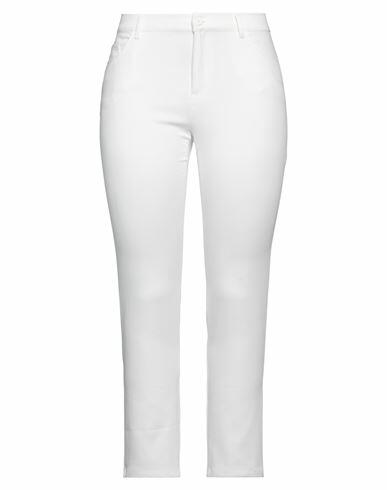 Diana Gallesi Woman Pants White Cotton, Viscose, Elastane Cover