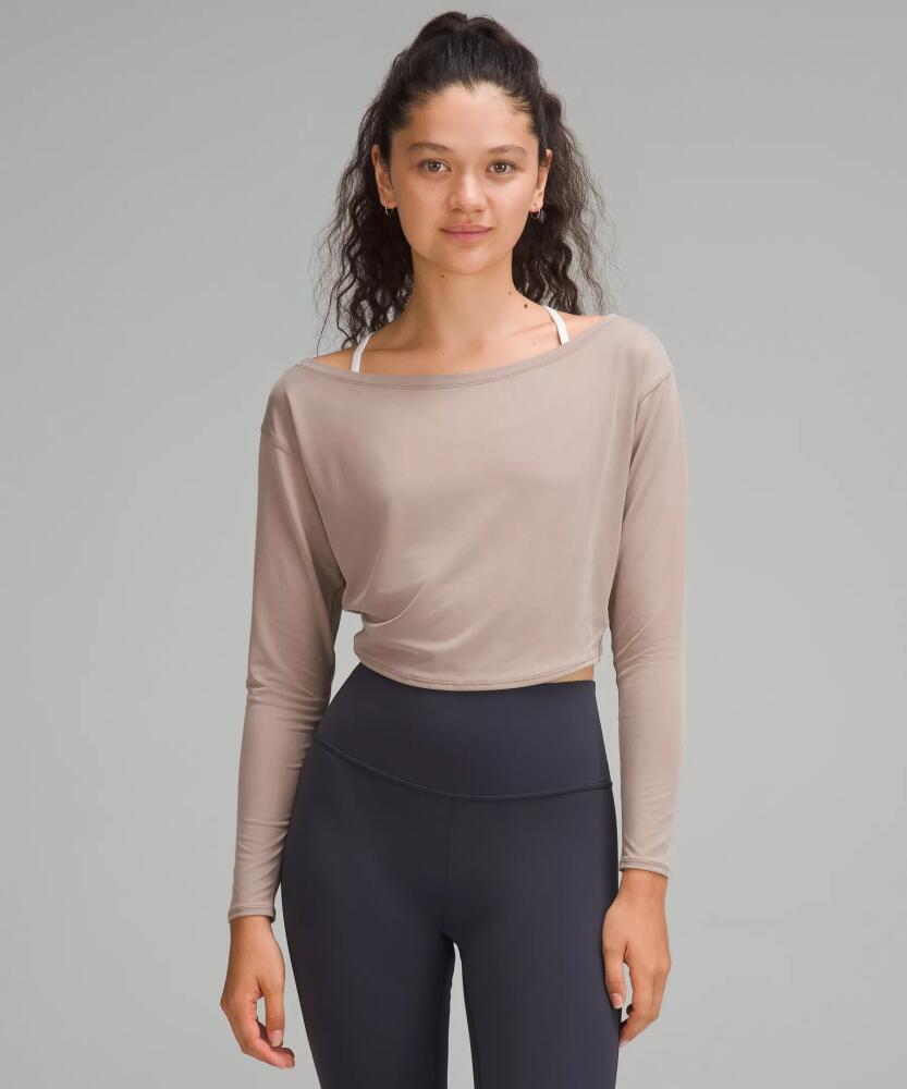 lululemon Cupro Boatneck Cropped Long-Sleeve Shirt Cover