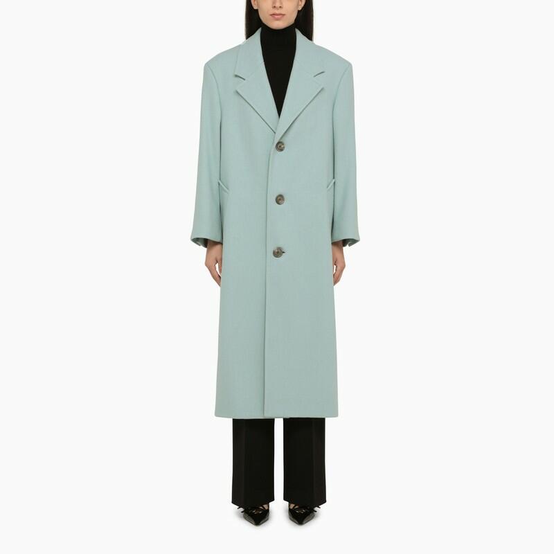 Ami Paris Aquamarine wool single-breasted coat Cover