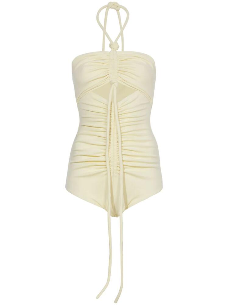 Proenza Schouler compact jersey ruched bodysuit - Neutrals Cover