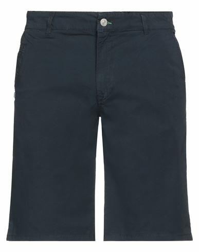 Grey Daniele Alessandrini Man Shorts & Bermuda Shorts Midnight blue Cotton, Elastane Cover