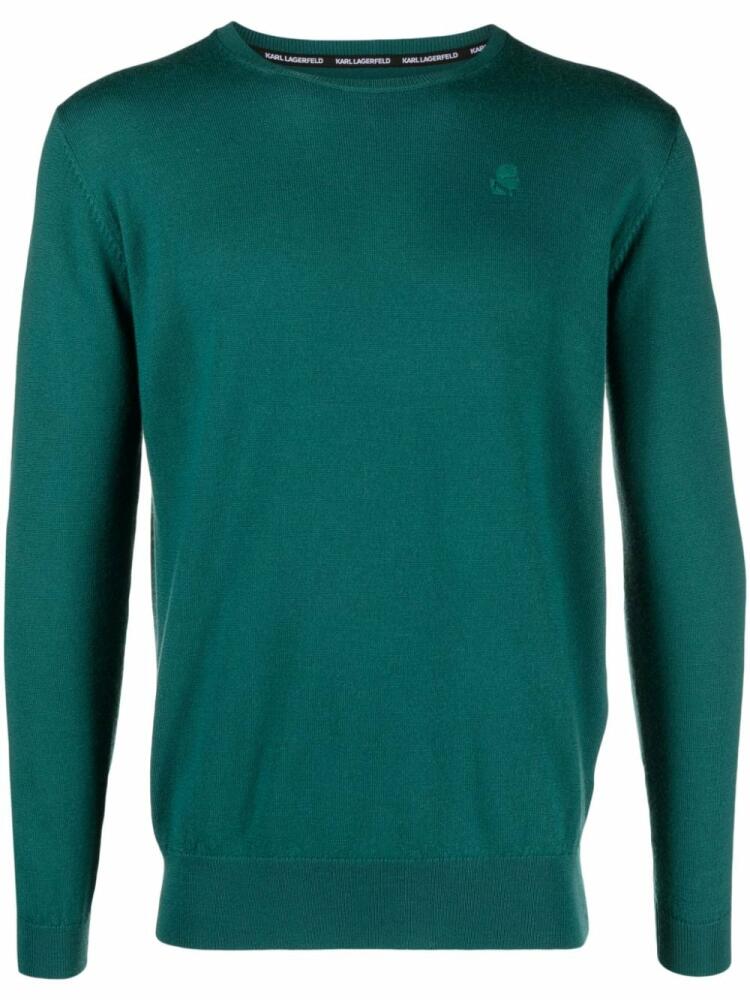 Karl Lagerfeld Karl Ikonik virgin-wool jumper - Green Cover