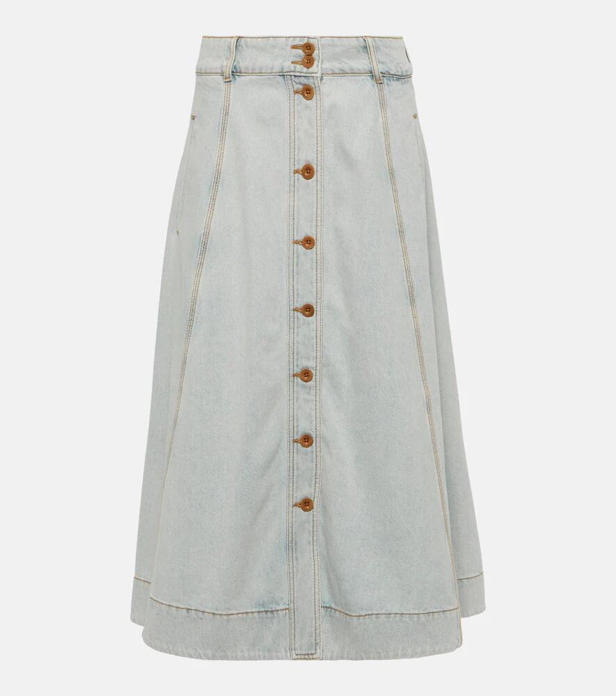 Zimmermann August denim midi skirt Cover