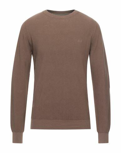 Sun 68 Man Sweater Brown Cotton Cover