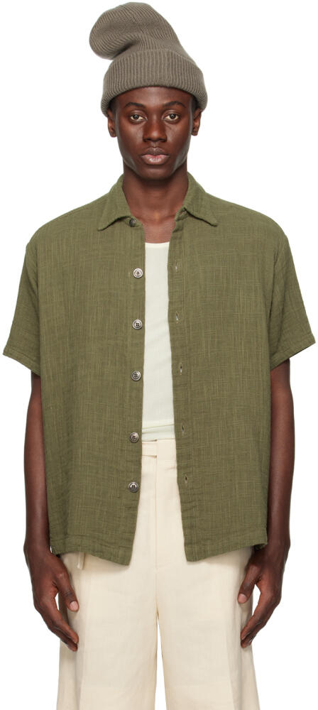 Greg Lauren Khaki Boxy Shirt Cover