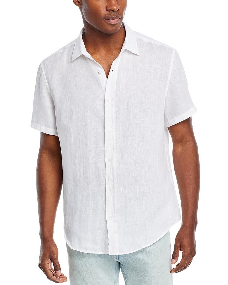 The Men's Store at Bloomingdale's Linen Regular Fit Short Sleeve Button Down Shirt - Exclusive Cover