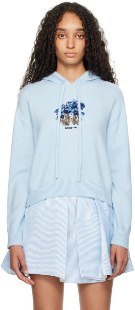 SHUSHU/TONG Blue Knitwear Hoodie Cover