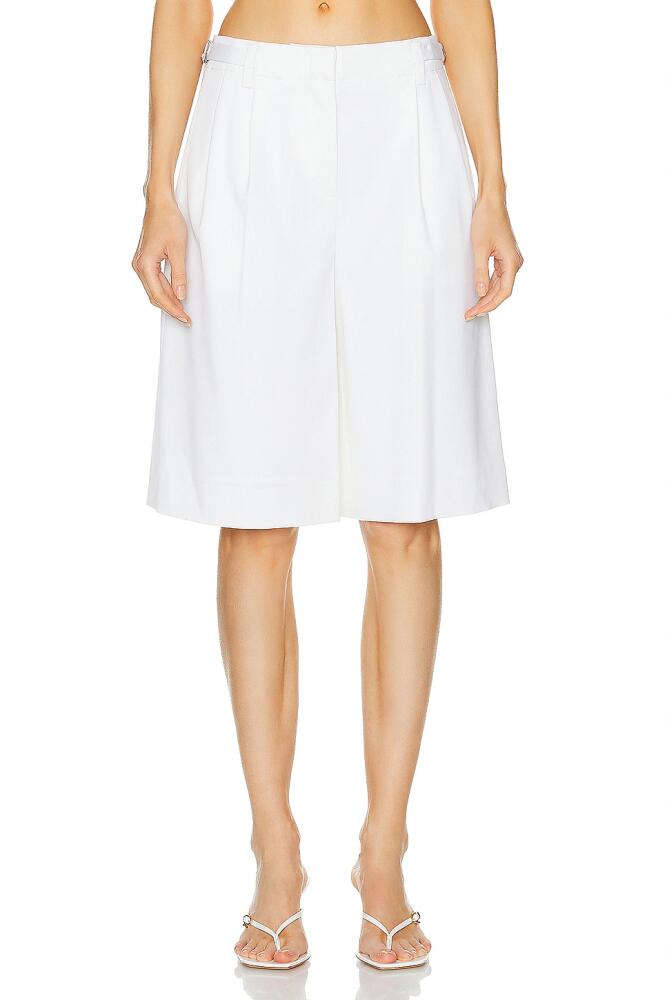 SIMKHAI Pleated Long Short in White Cover