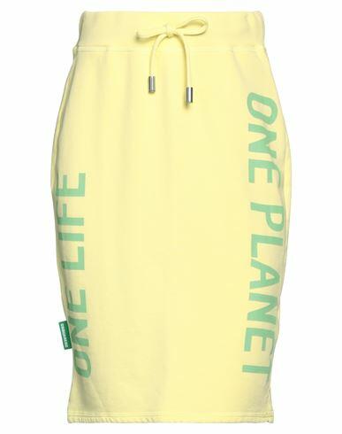 Dsquared2 Woman Mini skirt Yellow Cotton, Elastane Cover