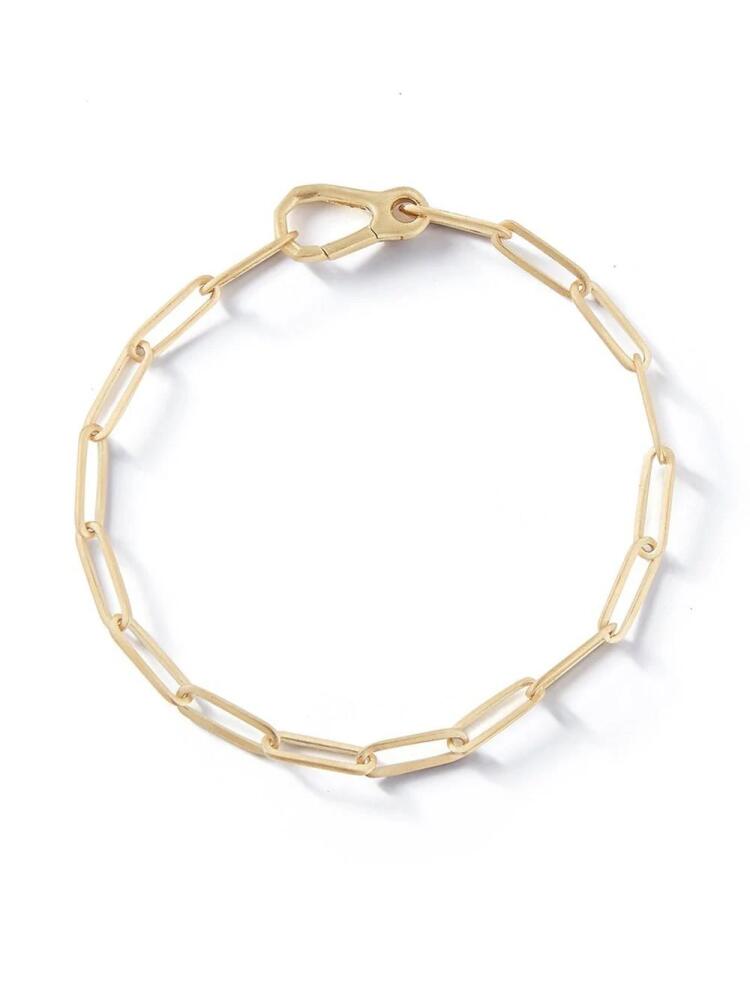 Mateo 14kt yellow gold long link chain bracelet Cover