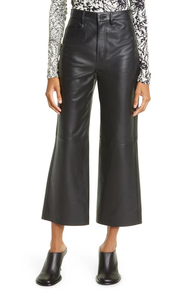 Proenza Schouler White Label Leather Culotte Pants in Black Cover