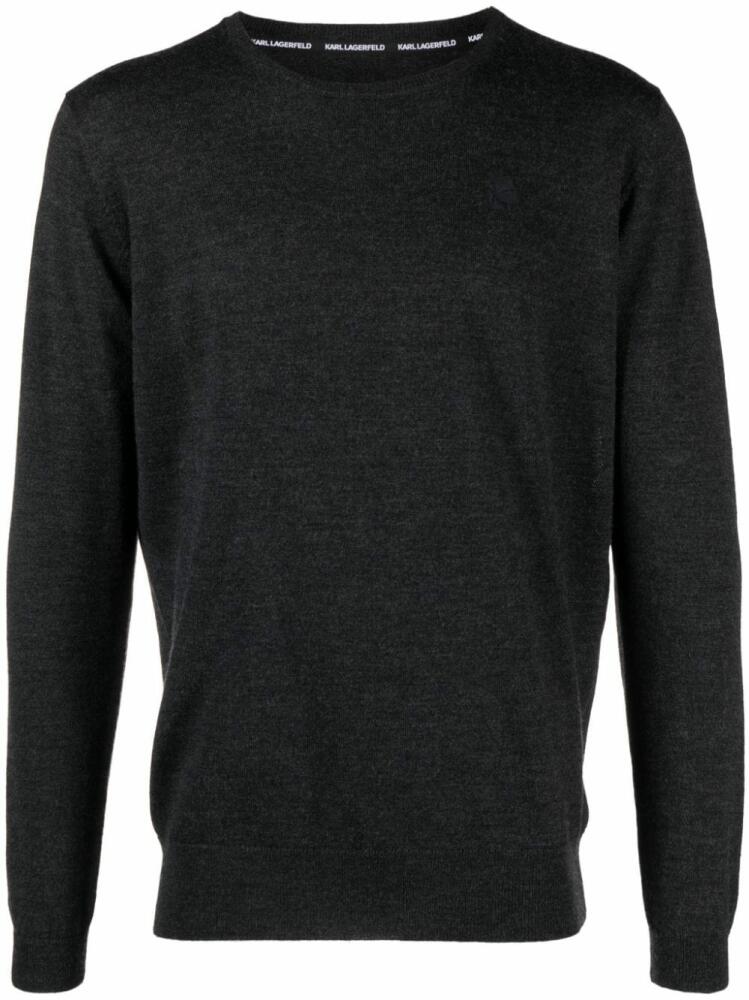 Karl Lagerfeld Karl Ikonik virgin-wool jumper - Grey Cover