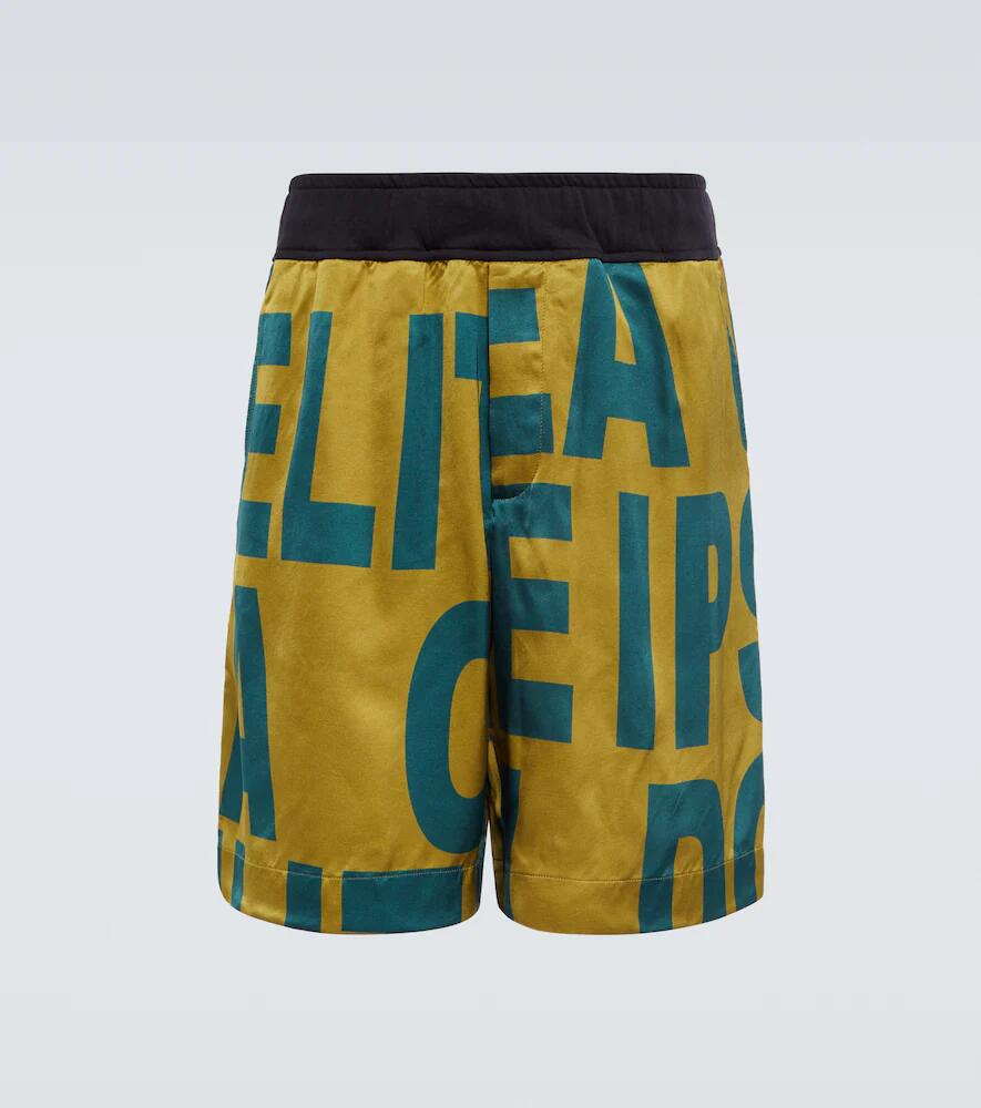 Dries Van Noten Printed mid-rise jersey shorts Cover