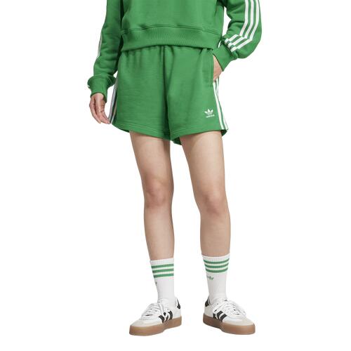 adidas Originals 3-Stripes FT Shorts - Womens Green/White Cover