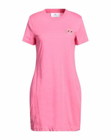 Chiara Ferragni Woman Mini dress Fuchsia Cotton Cover