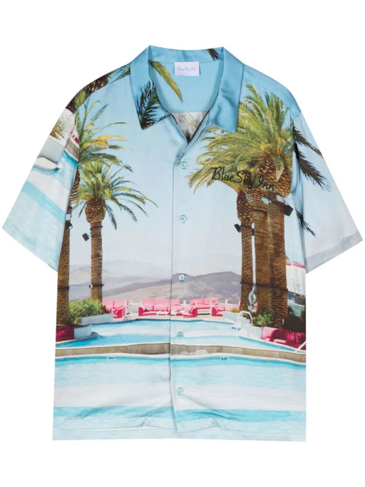 BLUE SKY INN pool-print bowling shirt Cover