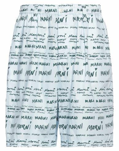 Marni Man Shorts & Bermuda Shorts Sky blue Cotton Cover