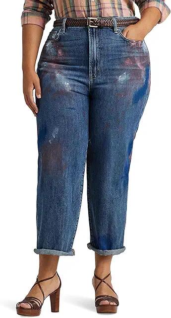 LAUREN Ralph Lauren Plus-Size High-Rise Relaxed Cropped Jean (Atlas Wash) Women's Jeans Cover