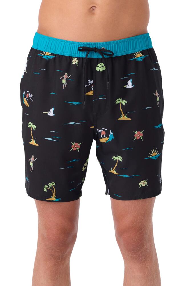 O'Neill Hermosa Swim Trunks in Black Multi Cover