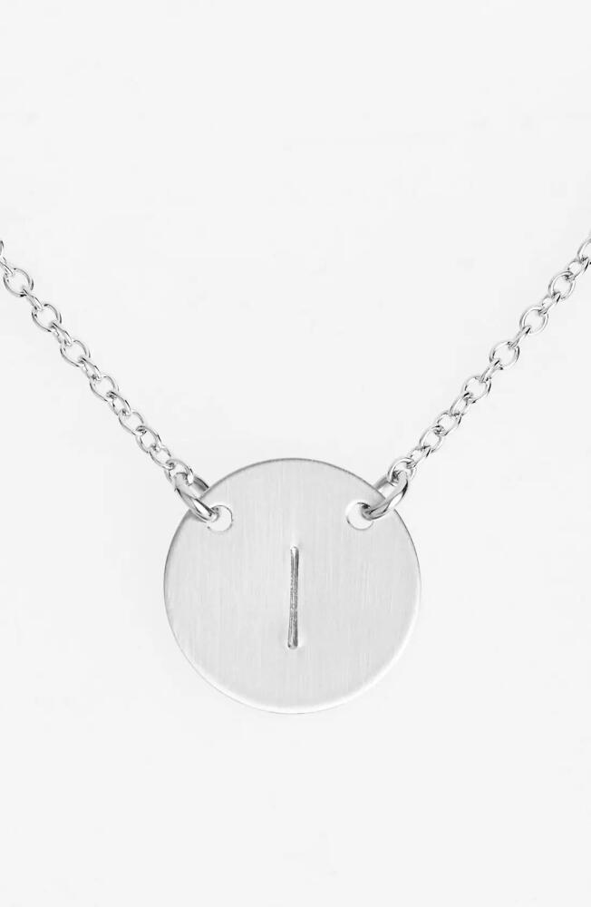 Nashelle Sterling Silver Initial Disc Necklace Cover