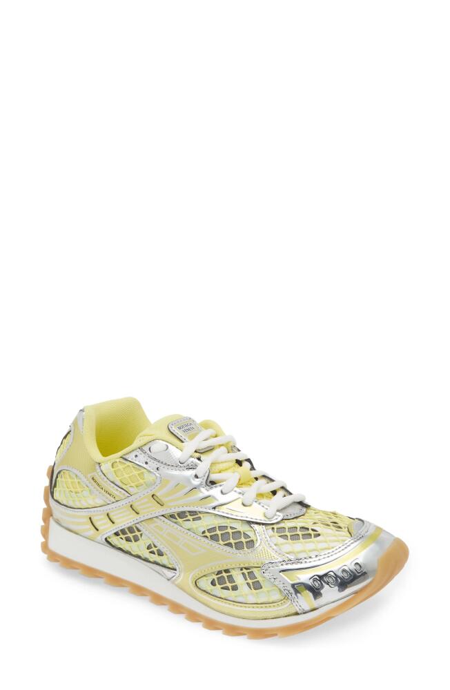 Bottega Veneta Orbit Low Top Sneaker in Sherbert/Silver Cover