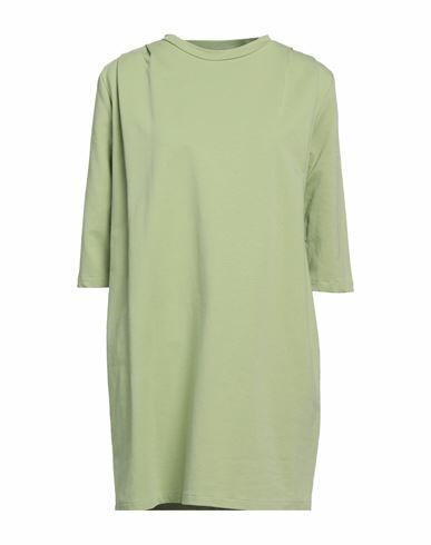 Kate By Laltramoda Woman Mini dress Light green Cotton, Elastane Cover