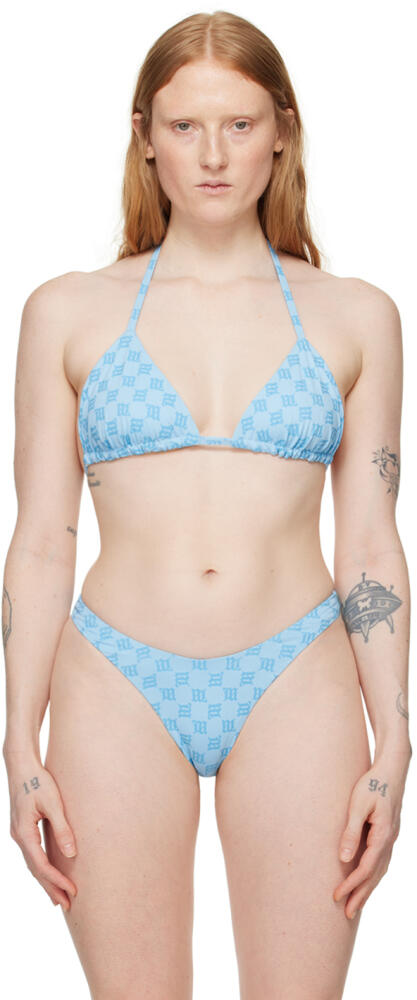 MISBHV SSENSE Exclusive Blue Monogram Bikini Top Cover