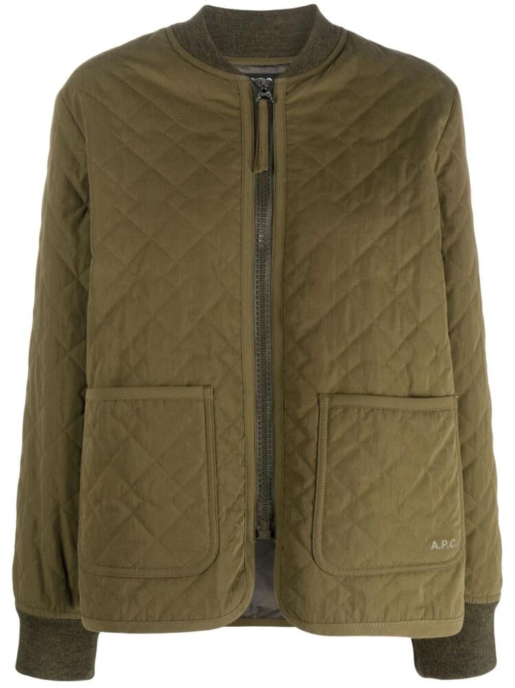 A.P.C. Elea quilted jacket - Green Cover