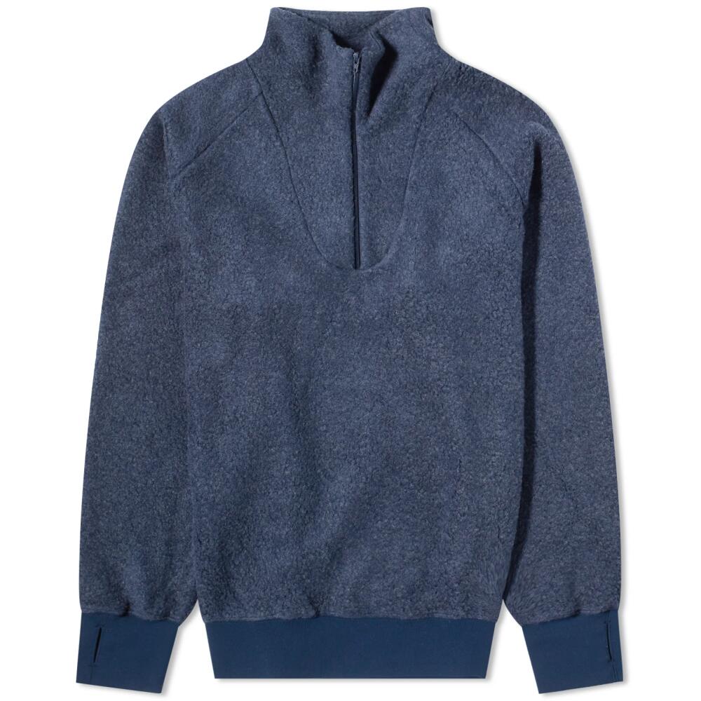 Beams Plus Men's Half Zip Popover Fleece Jacket in Navy Cover