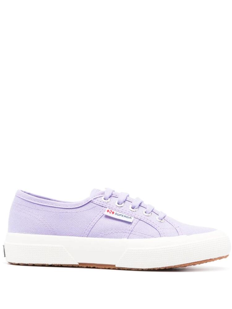 Superga logo-tag low-top sneakers - Purple Cover