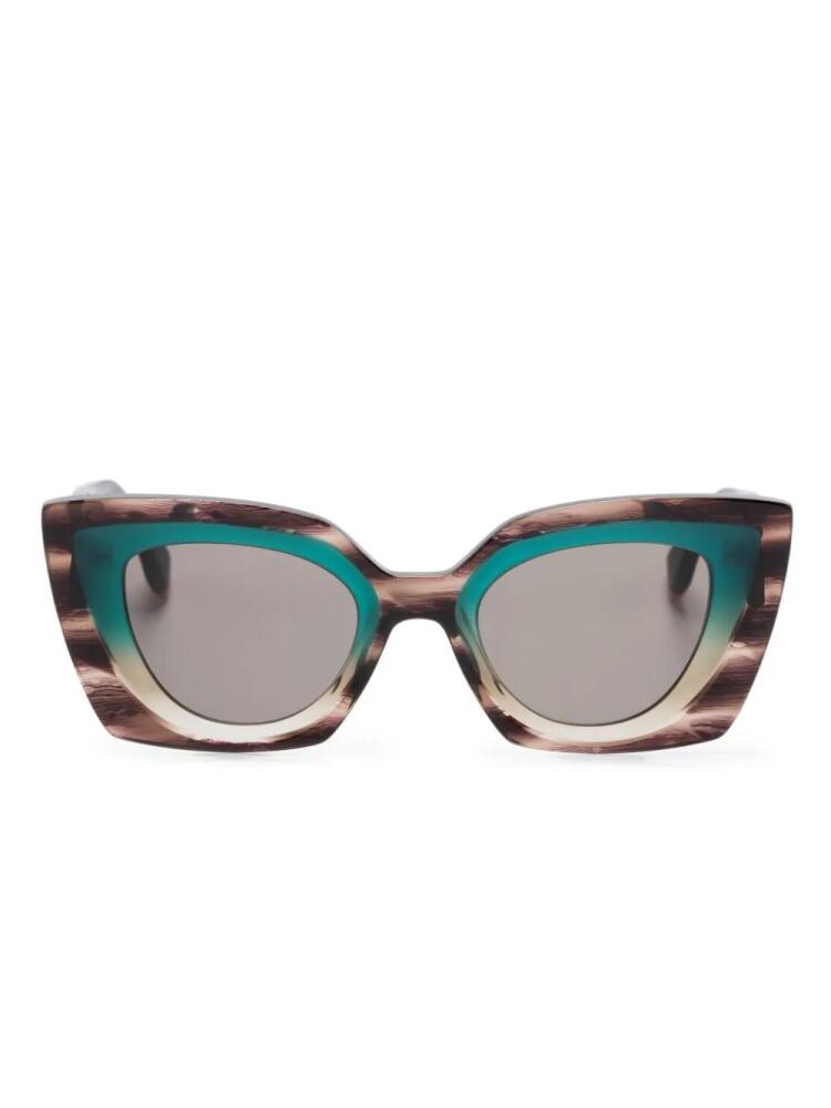 Face À Face butterfly-frame sunglasses - Green Cover