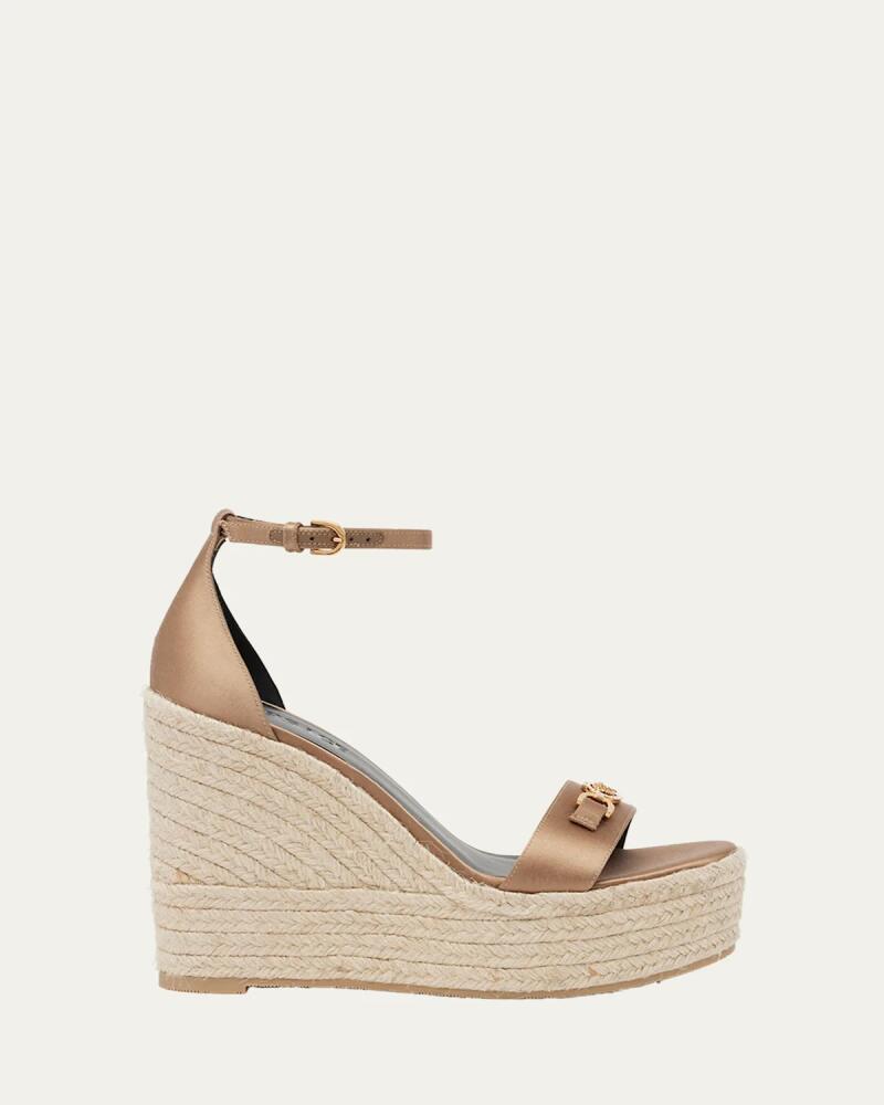 Versace Medusa Silk Ankle-Strap Wedge Espadrilles Cover