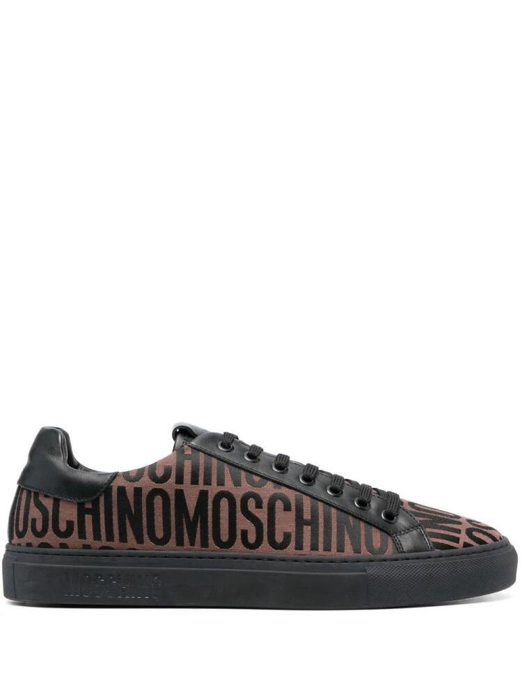 Moschino logo-jacquard low-top sneakers - Brown Cover