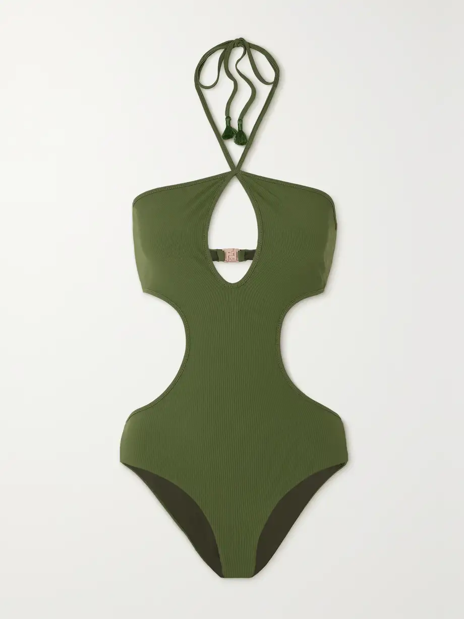 Johanna Ortiz - + Net Sustain Mawingu Cutout Ribbed Swimsuit - Green Cover