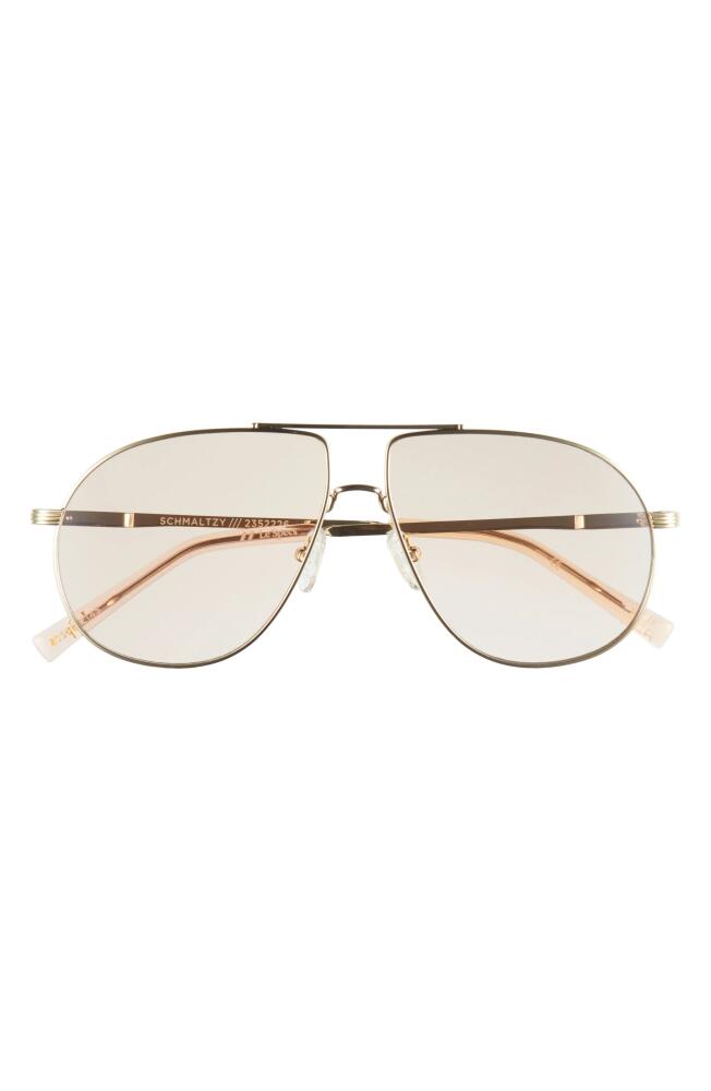 Le Specs Schmaltzy 60mm Aviator Sunglasses in Bright Gold Cover