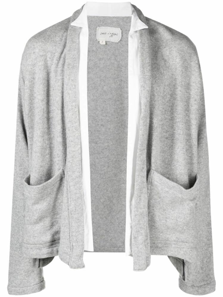 Greg Lauren layered open-front cardigan - Grey Cover