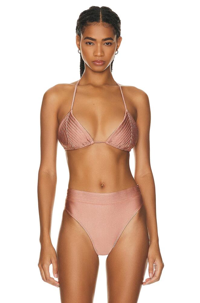 Shani Shemer Lydia Bikini Top in Pink Cover