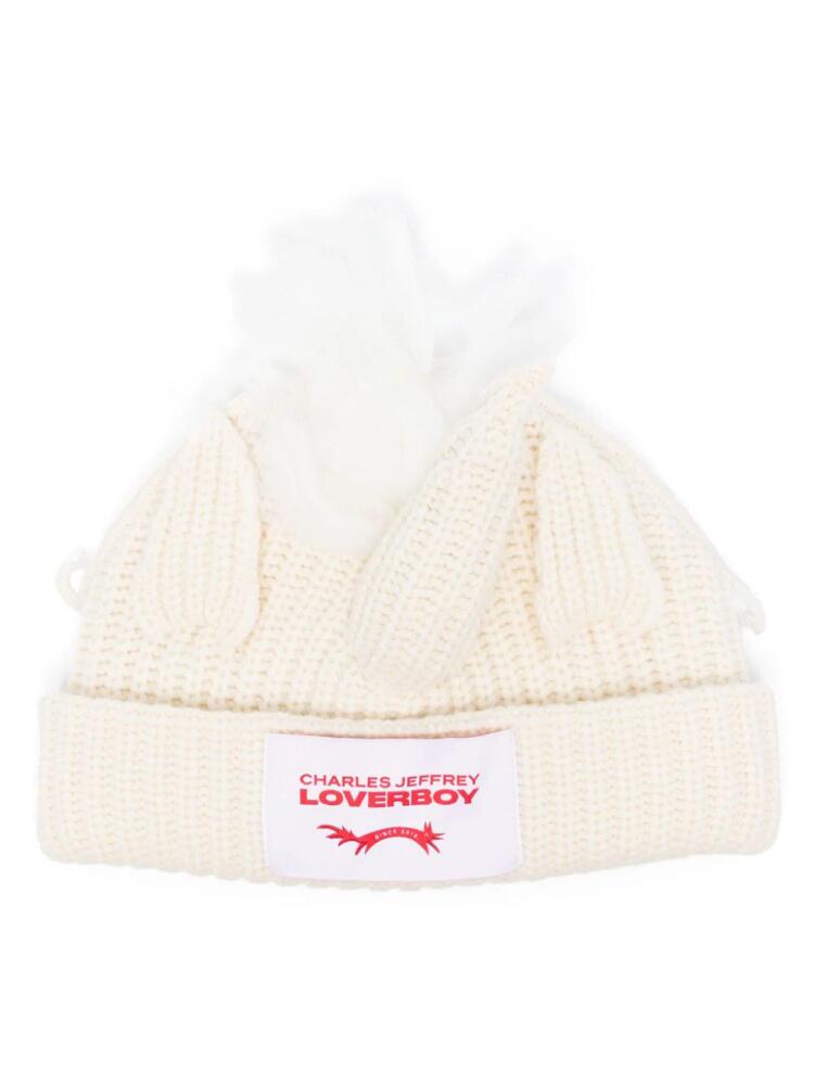 Charles Jeffrey Loverboy Chunky Unicorn beanie - Neutrals Cover