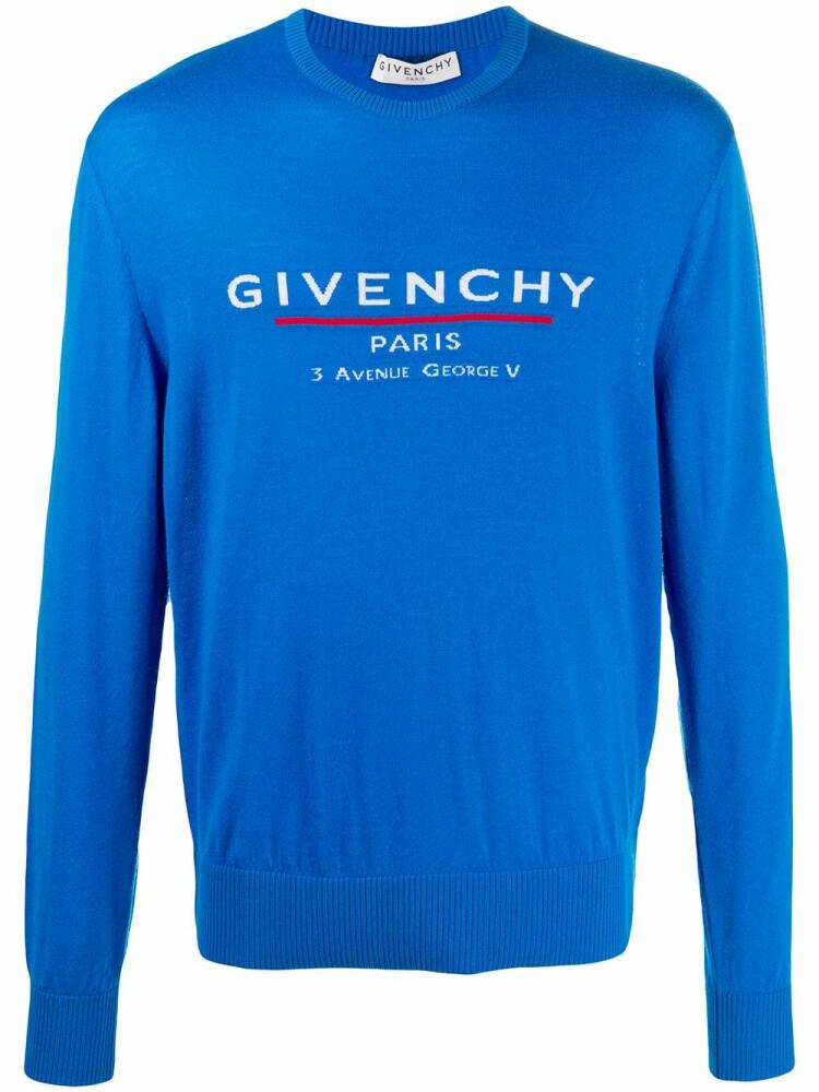 Givenchy logo-intarsia jumper - Blue Cover