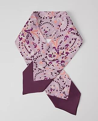 Ann Taylor Paisley Skinny Silk Scarf Cover