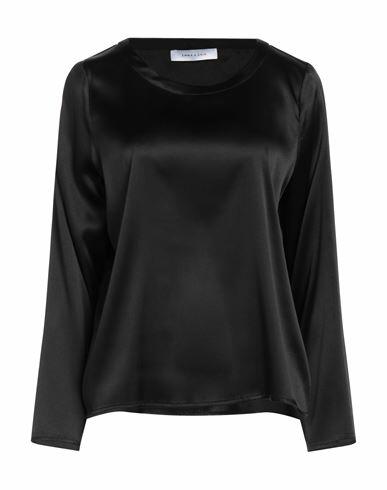 Emma & Gaia Woman Top Black Silk, Elastane Cover