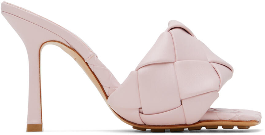 Bottega Veneta Pink Lido Heeled Sandals Cover