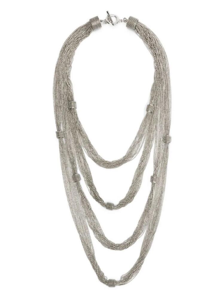 Fabiana Filippi multi-chain beaded necklace - Silver Cover