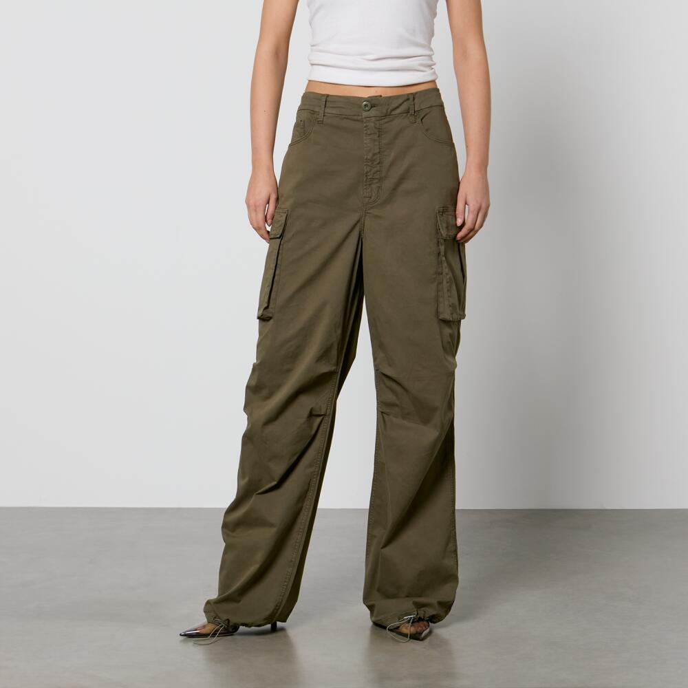 Good American Baggy Cotton-Blend Canvas Cargo Trousers - US 10/UK 14 Cover