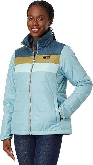 L.L.Bean Mountain Classic Puffer Jacket Color-Block (Storm Blue/Steel Blue) Women's Clothing Cover