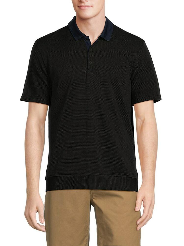 Kenneth Cole Men's Short Sleeve Polo - Black Cover