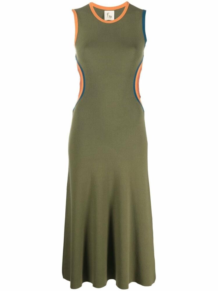 PAULA cut-out mid-length dress - Green Cover