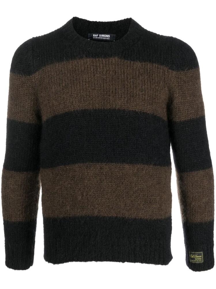 Raf Simons horizontal-stripe jumper - Black Cover