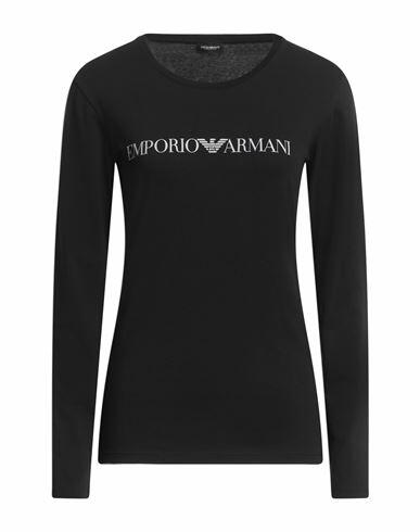 Emporio Armani Woman Undershirt Black Cotton, Elastane Cover