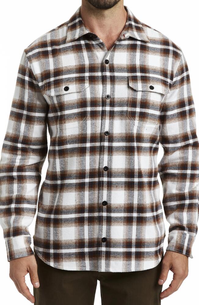 Rainforest Heavyweight Brushed Flannel Button-Up Shirt in Brown Plaid Cover